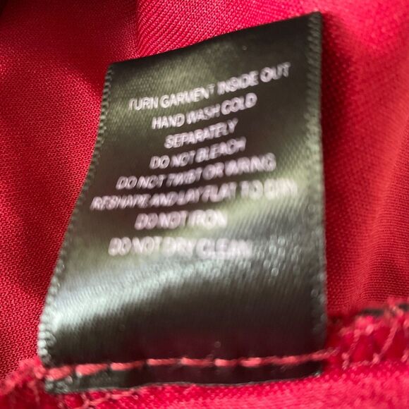 Trixxi Flocked Fit & Flare Skater Dress women plus size 1X Retro Pinup pink shim - Picture 9 of 9